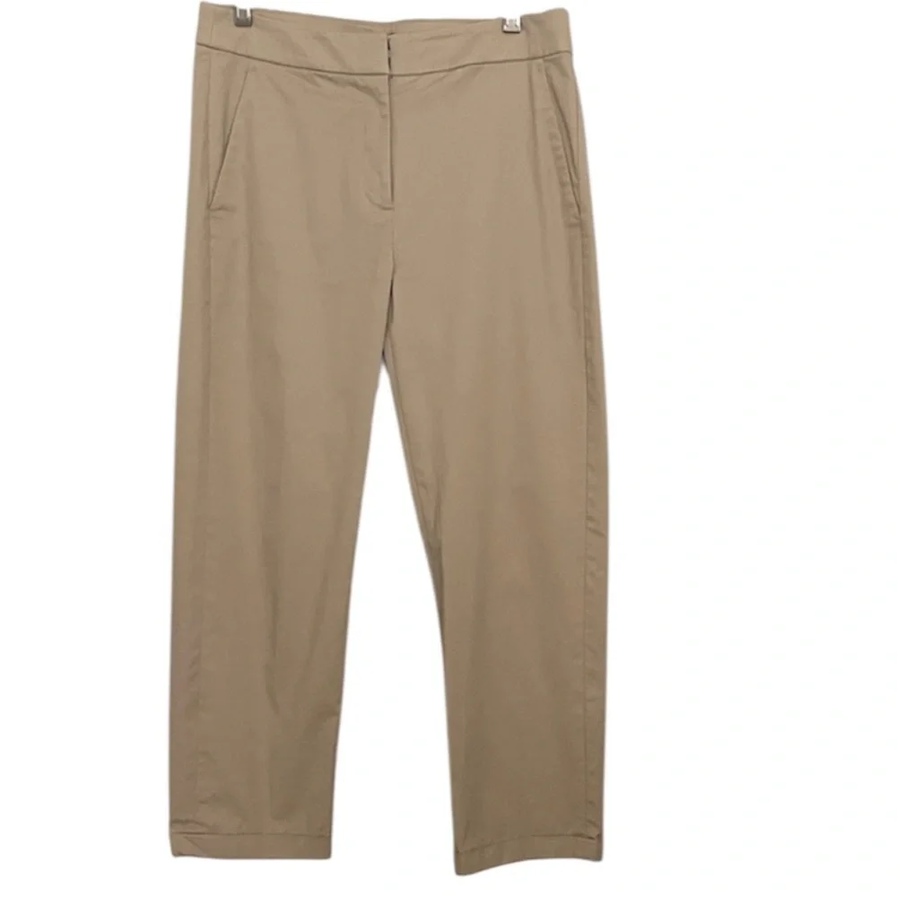 J. Crew Kate Khaki Straight-Leg Cotton Pants Size 6P